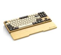 Attack Shark 87 Keys Natural Bamboo Wrist Rest,Ergonomic Keyboard Wrist Support for Improved Typing Gaming Comfort,Eco-Friendly,Moisture-Resistant,Wood Feel,Non-Slip,for 75%/80% Layout Quiet Keyboard