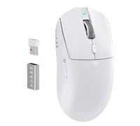 ATTACK SHARK AJ139 G Pro Gaming Mouse Ultra-Lightweight 59g with Type C Wired USB Receiver up to 26000DPI 6 Programmable Button Ergonomic Symmetric for PS4 Xbox PC Mac Gamer(White)