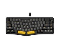 ATTACK SHARK AKS068 Alice Layout Wired Mechanical Keyboard with Knob, Ergonomic Gasket 60% Gaming Keyboard USB-C, VIA-Programmable, Hot-Swappable Tactile Switch, NKRO, RGB Backlit, PBT Keycap, PC/MAC
