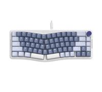 ATTACK SHARK AKS068 Alice Layout Wired Mechanical Keyboard with Knob, Ergonomic Gasket 60% Gaming Keyboard USB-C, VIA-Programmable, Hot-Swappable Linear Switch, NKRO, RGB Backlit, PBT Keycap, PC/MAC