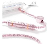 ATTACK SHARK C07 8KHz Magnetic Gaming Keyboard Light Up USB C Cable, 12 Adjustable RGB Backlit, USB A to Type C Single Crystal Copper Braided Cable, 5-Pin CNC Aviation Connector, 5.12FT - Pink