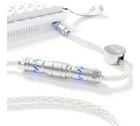 ATTACK SHARK C07 8KHz Magnetic Gaming Keyboard Light Up USB C Cable, 12 Adjustable RGB Backlit, USB A to Type C Single Crystal Copper Braided Cable, 5-Pin CNC Aviation Connector, 5.12FT - White