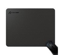 ATTACK SHARK Carbon Fiber Gaming Mouse Pad,High Tensile Strength Carbon Fiber Woven Fabric,Waterproof, Special Surface with Improved Precision and Speed,Anti-Slip Rubber Base, Black (360 * 280 mm)