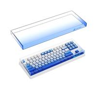 ATTACK SHARK Clear Acrylic Keyboard Dust Cover Waterproof Cover for 87 Keys Gaming Keyboard,12.9 * 5 * 0.9in,Compatible with Size Below 87 Keys,Anti-Knock Keyboard Cover-Blue