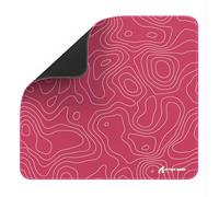 ATTACK SHARK CM02 eSports Gaming Mouse Pad, Water Resistant Coating Large Mouse Mat, Fine Sand-Like Texture Surface, Non-Slip Rubber Base, Micro-Knit Stitched Edges,450x400x4mm-Berry Red Contour