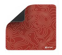 ATTACK SHARK CM02 eSports Gaming Mouse Pad, Water Resistant Coating Large Mouse Mat, Fine Sand-Like Texture Surface, Non-Slip Rubber Base, Micro-Knit Stitched Edges,450x400x4mm-Red Contour