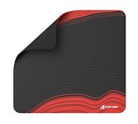 ATTACK SHARK CM02 eSports Gaming Mouse Pad, Water Resistant Coating Large Mouse Mat, Fine Sand-Like Texture Surface, Non-Slip Rubber Base, Micro-Knit Stitched Edges,450x400x4mm-Black/Red Contour