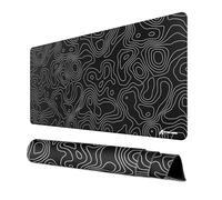 ATTACK SHARK CM02PRO Esports Gaming Mouse pad, Anti-wear Extended Desk Pad,Water Resistant Coating Large Mouse Mat with Anti-slip Base,Stitched Edges 900x400x4mm (Black Contour)