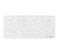 ATTACK SHARK CM02PRO Large Gaming Mouse Pad XXL, Water Resistant Coating Large Mouse Mat, Fine Sand-Like Texture Surface, Slip-Resistant Bottom, Micro-Knit Stitched Edges, 900x395x4mm-White Contour