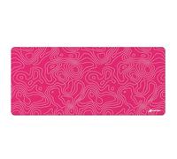 ATTACK SHARK CM02PRO Large Gaming Mouse Pad XXL, Water Resistant Coating Large Mouse Mat, Fine Sand-Like Texture Surface, Slip-Resistant Bottom, Micro-Knit Stitched Edges,900x395x4mm-Berry Red Contour