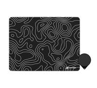ATTACK SHARK CM02SE Esports Gaming Mouse Pad, Soft Composite Fiber Control Surface, 3mm Ultra-Slim Recessed Edges, Non-Slip Base, Sweat-Resistant, FPS MOBA PC Gaming Mat, 405x305x4mm - Black Contour