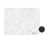 ATTACK SHARK CM02SE Esports Gaming Mouse Pad, Soft Composite Fiber Control Surface, 3mm Ultra-Slim Recessed Edges, Non-Slip Base, Sweat-Resistant, FPS MOBA PC Gaming Mat, 405x305x4mm - White Contour