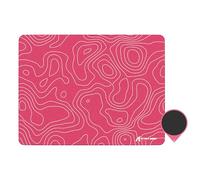 ATTACK SHARK CM02SE Esports Gaming Mouse Pad, Soft Composite Fiber Control Surface, 3mm Ultra-Slim Recessed Edges, Non-Slip Base, Sweat-Resistant, FPS MOBA PC Gaming Mat, 405x305x4mm -Red Contour