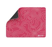 ATTACK SHARK CM02SE eSports Gaming Mouse Pad, Water Resistant Coating Large Mouse Mat, Fine Sand-Like Texture Surface, Slip-Resistant Bottom, Micro-Knit Stitched Edges,405x305x4mm-Berry Red Contour