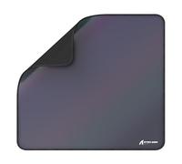 ATTACK SHARK CM03 eSports Gaming Mouse Pad, Large Smooth Rainbow Iridescent Film Mouse Pad, Water Resistant, Non-Slip Rubber Base, Micro-Knit Stitched Edges, 450x400x4mm - Gradient Gray