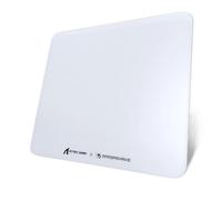 ATTACK SHARK CM05 Tempered Glass Gaming Mouse Pad, Ultra-Smooth Surface, 9H Tempered Glass, 17.72 * 15.75 * 0.2inch, Impact Resistant, Low Surface Friction, Non-Slip Mouse Mat-White