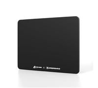 ATTACK SHARK CM05SE Tempered Glass Gaming Mouse Pad, Ultra-Smooth Surface, 9H Tempered Glass, 16.14 * 12.2 * 0.2inch, Impact Resistant, Low Surface Friction, Non-Slip Mouse Mat-Black