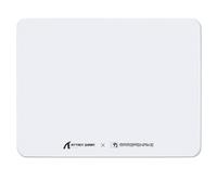 ATTACK SHARK CM05SE Tempered Glass Mouse Pad, 9H Hardness Anti-Scratch, Nano Etched Ultra-Smooth Surface, Non-Slip PU Base, High Accuracy, Fast-Moving, 410×310×5mm for Esports/Office - White
