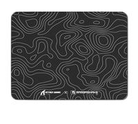 ATTACK SHARK CM05SE Tempered Glass Mouse Pad, 9H Hardness Anti-Scratch, Nano Etched Ultra-Smooth Surface, Non-Slip PU Base, High Accuracy, Fast-Moving, 410×310×5mm for Esports/Office - Black Contour