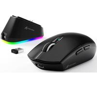 ATTACK SHARK G3PRO Wireless Gaming Mouse with Magnetic Charging Dock, PixArt PAW3311 Sensor, Up to 25000 DPI, BT/2.4Ghz/Wired, 100M Clicks, 500mAh, 59g SUPERLIGHT Mice for Win11/Xbox/PS/Mac -Black