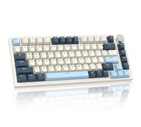 ATTACK SHARK K85 Rapid Trigger Gaming Keyboard, 82 Keys Wired Mechanical Gaming Keyboard, Magnetic Switch Actuation Point Adjustable, Gasket, PBT Keycaps, Knob, Support for DKS/MT/TGL/PC/Mac (Blue)