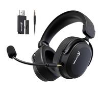 ATTACK SHARK L30PRO Wireless Gaming Headset, 7.1 Surround Sound 50mm Bio-Drivers, 3-Mode 2.4G/BT 5.3/Wired Headsets with Detachable Noise Cancelling Mic for PC/PS/Xbox/Switch, 84H Playtime-Black