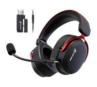ATTACK SHARK L30PRO Wireless Gaming Headset, 7.1 Surround Sound 50mm Bio-Drivers, 3-Mode 2.4G/BT 5.3/Wired Headphones with Detachable Noise Cancelling Mic for PC/PS/Xbox/Switch, 84H Battery-Black Red