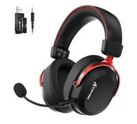 ATTACK SHARK L30PRO Wireless Gaming Headset, 7.1 Surround Sound, EQ Modes, 50mm Drivers, Tri-Mode Connectivity, 1100mAh Battery, Over-Ear Headset with Detachable Noise-Cancelling Mic for PC -Red