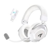 ATTACK SHARK L50PRO Wireless 7.1 Gaming Headset 3-Mode 53mm, Mic - White | 2.4G/BT5.3/Wired for PC/PS/Switch, 53mm Bio-Drivers, 7.1 Surround, 64H Playtime, Lightweight Metal Frame, Detachable 360° Mic
