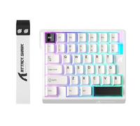 ATTACK SHARK M36 HE Rapid Trigger Gaming Keyboard, 36-Key One-Handed Hall Effect Magnetic Switches, 8000Hz Polling Rate, 0.01mm RT, RGB Wired Esports Controller - Starlight White