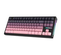 ATTACK SHARK M87 TKL Wireless Mechanical Gaming Keyboard, BT 5.0/2.4G/USB-C Wired Hot Swap RGB Keyboard 80% US Layout, Linear White Switches Gradient Side Print PBT Keycaps for PC Mac - Blackberry