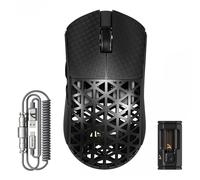 ATTACK SHARK R5 Ultra Carbon Fiber 8000Hz Wireless Gaming Mouse, 39g SUPERLIGHT, 42000DPI, PAW3950MAX Sensor, Nordic 52840 Chip, Bluetooth/2.4G/USB-C Wired Mice with Coiled Cable, for PC/Mac, Black