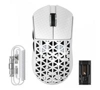 ATTACK SHARK R5 Ultra Carbon Fiber 8000Hz Wireless Gaming Mouse, 39g SUPERLIGHT, 42000DPI, PAW3950MAX Sensor, Nordic 52840 Chip, Bluetooth/2.4G/USB-C Wired Mice with Coiled Cable, for PC/Mac, White