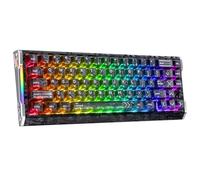 ATTACK SHARK R68 HE 8000Hz Carbon Fiber Rapid Trigger Gaming Keyboard, 0.005mm RT Accuracy 60% RGB Hall Effect Wired Magnetic Keyboard, CNC Aluminum, Snap Tap, Adjustable Actuation, Carbon Black