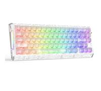 ATTACK SHARK R68HE 60% Wired Rapid Trigger 8K Mechanical RGB Gaming Keyboard with 0.005mm Accuracy,0.08ms Latency,256K Scan,Hall Effect Magnetic Switch,Carbon Fiber+CNC Aluminum Alloy for PC FPS(Ice)