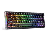 ATTACK SHARK R68HE 60% Wired RT 8K Mechanical RGB TKL Gaming Keyboard-Black | 0.005mm Accuracy,0.08ms Latency,256K Scan,Hall Effect Magnetic Switch,Web Driver,Carbon Fiber+CNC Aluminum Alloy for PC FPS