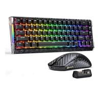 ATTACK SHARK R68HE & R11 Ultra Gaming Keyboard Mouse Combo - Black/Black Wave + Tape