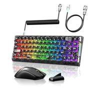 ATTACK SHARK R68HE + X11 Ultra Gaming Keyboard & Mice,8K Polling Rate Carbon Fiber,60% Wired Rapid Trigger Hall Effect,42K DPI PAW3950 Wireless Gaming Mouse,59g Lightweight with RGB Coiled Cable-Ink