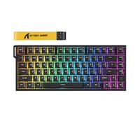 ATTACK SHARK R82 HE 8000Hz Rapid Trigger Keyboard, 0.005mm RT Accuracy 75% Wired Gaming Keyboard with Magnetic Switch, Snap Tap, Adjustable Actuation, 0.08ms Latency, RGB Lighting for PC/Mac, Black