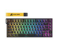 ATTACK SHARK R82 HE Rapid Trigger Wired Mechanical Gaming Keyboard TKL NKRO with 8K Polling,0.005mm RT Accuracy,256K Scan Rate,5 Layer Sound Damped,Hall Effect Magnetic Switch,Driver for PC Mac(Black)