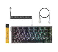 ATTACK SHARK R82 HE Wired 75% Gaming Keyboard, Magnetic Switch, 8000Hz Polling Rate, Ultra-Precision 0.005mm RT Tech, RGB Backlit, Top-5 Sound-Dampening Layers, with C01ULTRA LED Cable (Black)