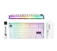 ATTACK SHARK R85 HE 75% Magnetic Wired Gaming Keyboard,8KHz Polling Rate Rapid Trigger,0.005mm RT Precision,256K Scan Rate,Custom Hot-Swappable,Web Driver PC Keyboard for Gamer/Win/Mac,Starlight White