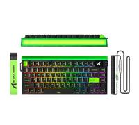 ATTACK SHARK R85 HE 75% Magnetic Wired Gaming Keyboard,8KHz Polling Rate Rapid Trigger,0.005mm RT Precision,256K Scan Rate,Custom Hot-Swappable,Web Driver PC Keyboard for Gamer/Win/Mac,Neon Green