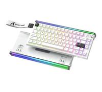 ATTACK SHARK R85 HE 8000Hz Rapid Trigger Keyboard, 0.005mm RT Accuracy Wired Gaming Keyboard, RGB Lightbox & Backlit, Hall Effect Magnetic Switch, Snap Tap, Adjustable Actuation, Knob, White