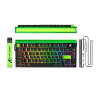 ATTACK SHARK R85 HE Wired 75% Gaming Keyboard with C01ULTRA LED Cable, Magnetic Switch, 5 Layers, Multifunctional software, RGB light box, Knob, 8000Hz, 0.005mm RT Tech (Fluorescent Green)