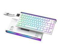 ATTACK SHARK R85HE Wired 75% Hall Effect Rapid Trigger Mechanical RGB Gaming Keyboard with 8K Polling,0.05mm RT Accuracy,0.08MS Latency,Magnetic Switch,5Layer Sound Damped,Driver for PC(White Contour)