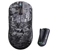 ATTACK SHARK RS3 ULTRA Wireless Gaming Mouse, PAW3955MAX Sensor, Nordic 54L15 Chip, Carbon Fiber, 8K Hz Polling, 52K DPI, Ultra-lightweight 63g, BT/2.4G/Wired Mice, for Esports & Pro Gamers, Black