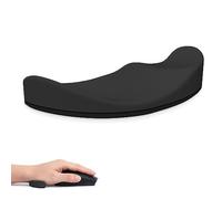 ATTACK SHARK Silicone Soft Comfortable Mouse Wrist Rest, Ergonomic Mouse Wrist Support, Smooth Glide, Durable Lightweight and Portable, Suitable for Home, Office and Gaming - Black Left Hand