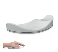 ATTACK SHARK Silicone Soft Comfortable Mouse Wrist Rest, Ergonomic Mouse Wrist Support, Smooth Glide, Durable Lightweight and Portable, Suitable for Home, Office and Gaming - Grey Left Hand