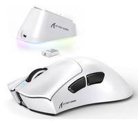 ATTACK SHARK V3PRO Wireless Gaming Mouse with Magnetic Charging Dock, PixArt PAW3311 Sensor, Up to 25000 DPI, BT/2.4Ghz/Wired, 100M Clicks, 500mAh, 65g SUPERLIGHT Mice for Win11/Xbox/PS/Mac -White